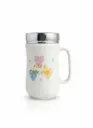 DJ2135 PORCELAIN HEART SERIES MUG WITH SCREW LID (WL-23)