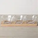 [W18104] SERVING BOWL 3PCS SET W/ BAMBOO TRAY