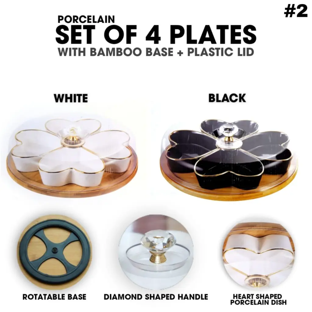 JD2038 PARTY TRAY 4 COMPARTMENT- WHITE (JD8206-L1)