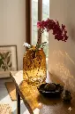 LZY3194 18DK Glass Amber Bottle Vase