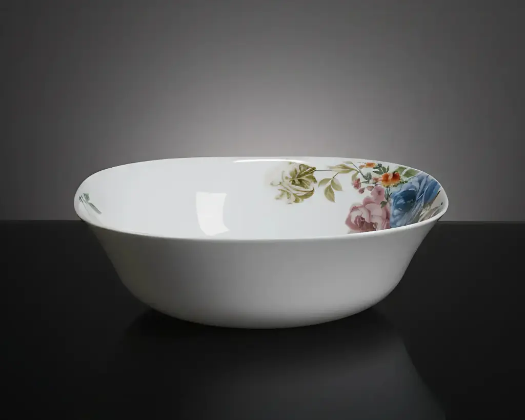 [SQSB105-1] - 10.5" SQUARE SOUP BOWL - VINTAGE FLORAL