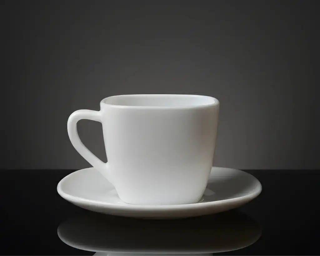 [SQCS220W]- GLORY 12 PCS SQUARE (220ML) CUP SET- WHITE