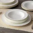 LH5331 - 18PCS CERAMIC DINNER SET (GOLD LINE)