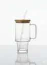 LZY5046[KDK-1] - GLASS CUP WITH STRAW