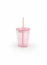 LZY5157[Y5869B] - GLASS CUP WITH STRAW
