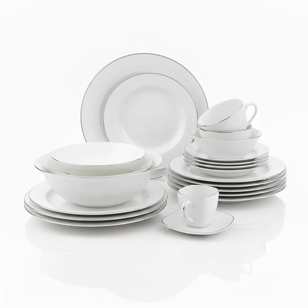 CB5506 - 38PCS OPAL DINNER SET - WHITE