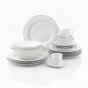 CB5506 - 38PCS OPAL DINNER SET - WHITE