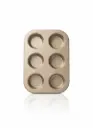 XX5604 - 6PCS MUFFIN PAN GOLD