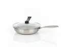 XX5606-2 - SS FRYING PAN WITH GLASS LID: 28CM