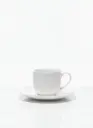 XY5278[25CM] - WHITE CUP AND SAUCER SET