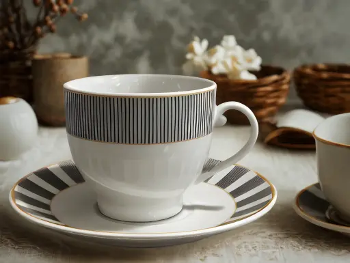 [YCS-RD] CASTRO 180ML ROUND 6 CUPS & SAUCER SET