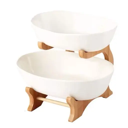 [JD2032] JD2032 PORCELAIN 2 TIER PARTY TRAY SET (JD7876)