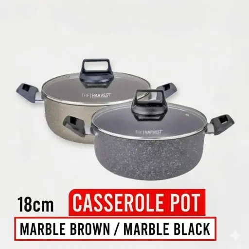 [THE HARVEST] NON-STICK CASSEROLE POT W/LID