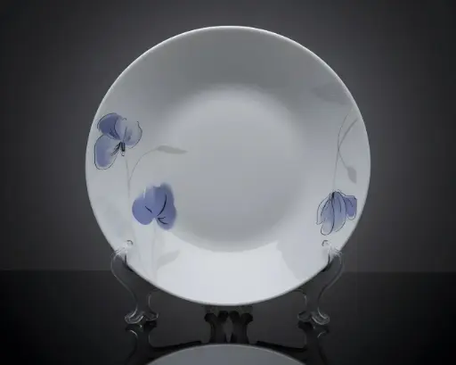 [[RDSP90-2]] [RDSP90-2] - 9" ROUND SOUP PLATE-  PURPLE FLOWER