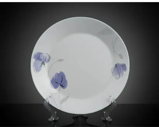 [[RDDP100-2]] [RDDP100-2] -10" ROUND DINNER PLATE- PURPLE FLOWER