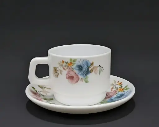 [[RDCS190-1]] [RDCS190-1] -12 PCS ROUND (190ML) CUP SET-VINTAGE FLORAL