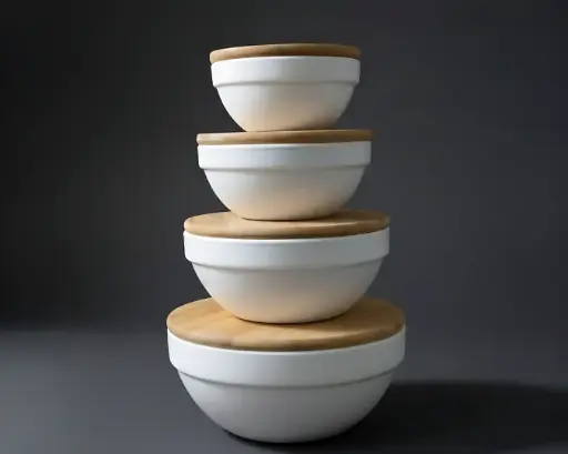 [[BSBL04]] [BSBL04]- 4PCS BOWL SET WITH BAMBOO LID