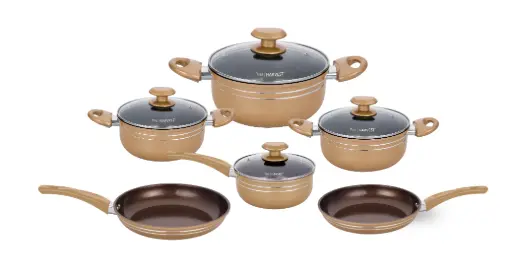 [[3382]] [3382] - 10 CERA QUANTUM 10PCS CERAMIC COOKWARE SET 