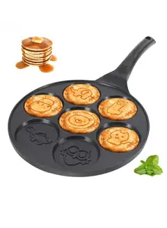 [6668-HMCGP] [THE HARVEST] NON-STICK DIE CAST MINI PANCAKE GRIDDLE PAN[6668-HMCGP]