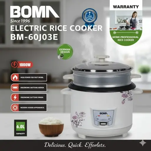 [BM5594] BW5594[6#] - RICE COOKER 1000W (6.0Litre)