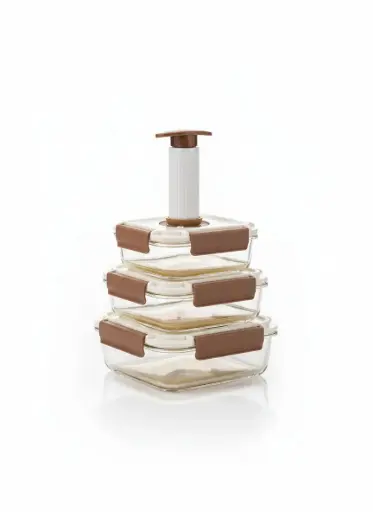 [CB5546] CB5546 - 4PCS STORAGE BOX SET [380ml+640ml+1040ml] 