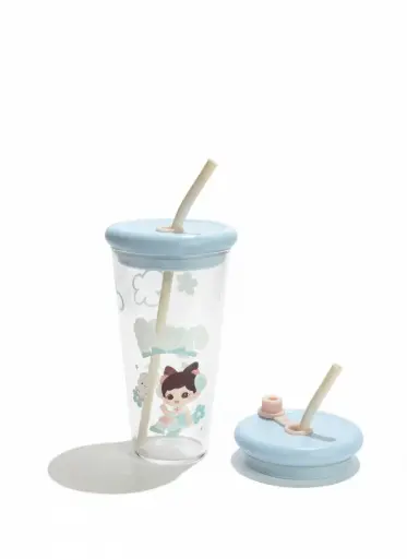 [LZY5050] LZY5050 [GP-4130-G] - GLASS BOTTLE WITH STRAW