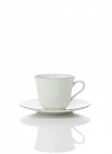 [CB5517-1] CB5517-1[BKB-190] - 6 PCS OPAL CUP AND SAUCER : SHELL INSPIRED